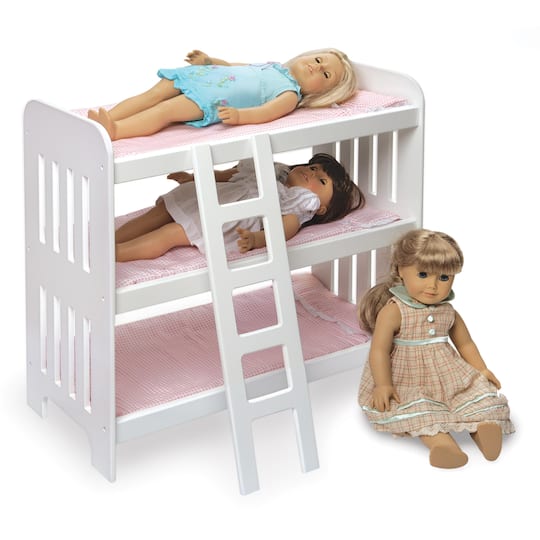Triple Doll Bunk Bed, Badger Basket Doll Bunk Beds With Ladder